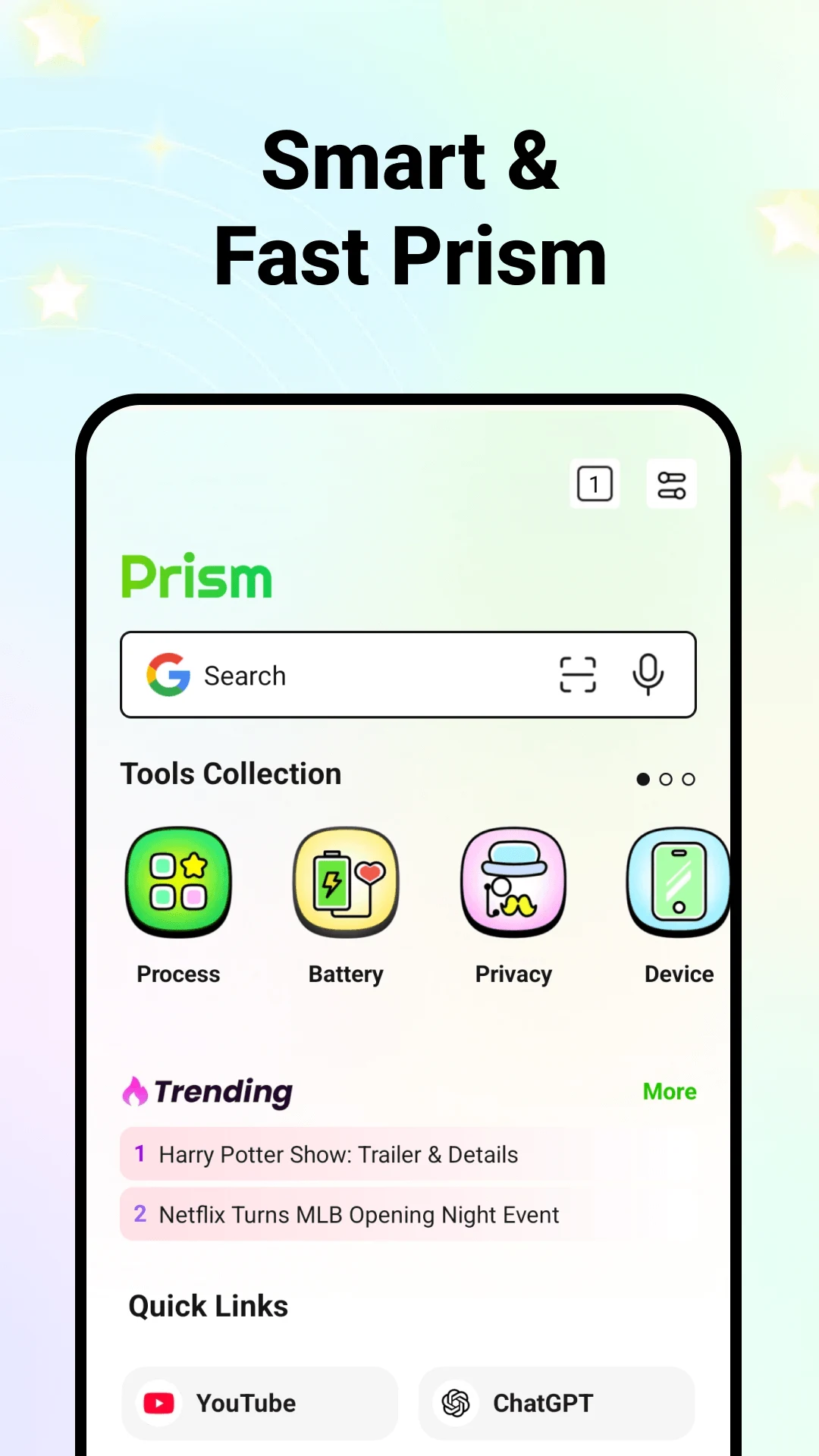 Prism: AI Quick Path Browser screenshot